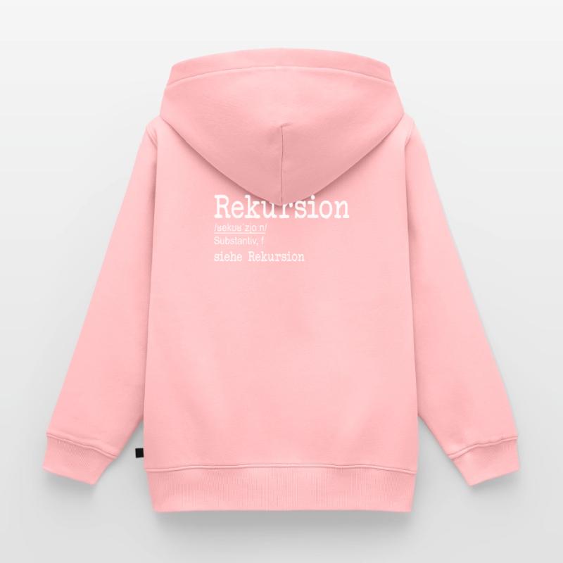 Rekursion Definition Softwareentwickler Coder Kinder Premium Organic Zip Hoodie