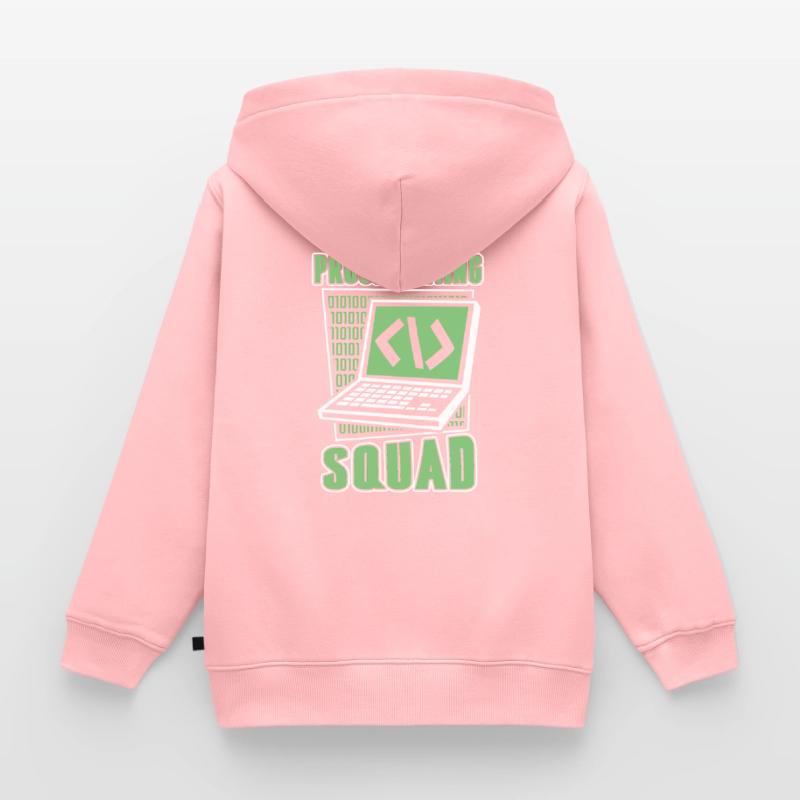 Programming Squad Software Developer Developer Kids Premium Organic Zip-up Hoodie