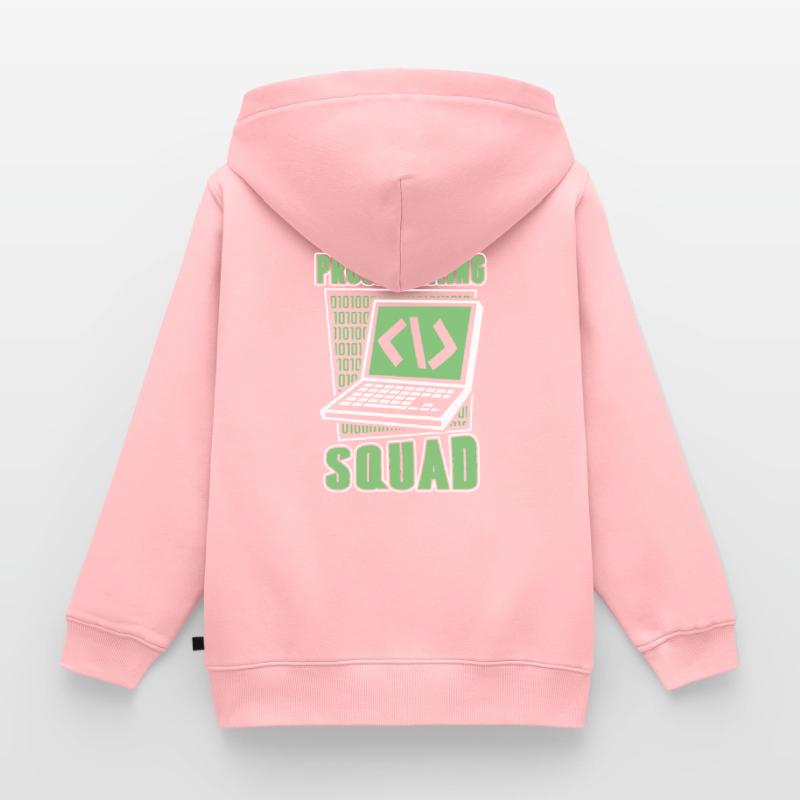 Programming Squad Software Developer Developer Kids Premium Organic Zip-up Hoodie