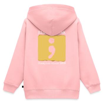 Hide And Seek Champion Since 1958 Developer - Kinder Premium Organic Zip Hoodie - Rosa - Hinten - AI Model Kid Female (0cm)