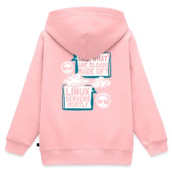 Dad What Are Clouds Made Of Developer Coder - Kinder Premium Organic Zip Hoodie - Rosa - Hinten - AI Model Kid Female (0cm)