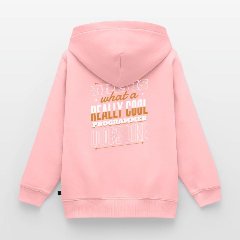 What A Really Cool Programmer Looks Like Coder Kinder Premium Organic Zip Hoodie
