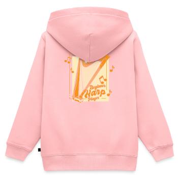 Beginner Harp Player Harfenmusik Harfe - Kinder Premium Organic Zip Hoodie - Rosa - Hinten - AI Model Kid Female (0cm)