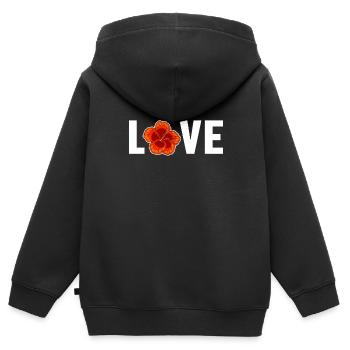 Love Gartenbau Schrebergarten Kleingarten - Kinder Premium Organic Zip Hoodie - Schwarz - Hinten - AI Model Kid Male (0cm)