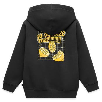 Je presserais cette limonade patron limonade - Sweat Premium à capuche zippé enfant bio - noir - Dos - AI Model Kid Male (0cm)