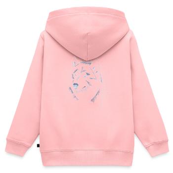 Vierbeiner Wauwau Rüde Hundebesitzer Wolfshund - Kinder Premium Organic Zip Hoodie - Rosa - Hinten - AI Model Kid Female (0cm)