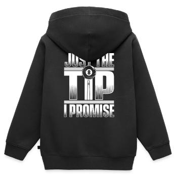 Just The Tip I Promise Billiards Snooker Billard - Kinder Premium Organic Zip Hoodie - Schwarz - Hinten - AI Model Kid Male (0cm)