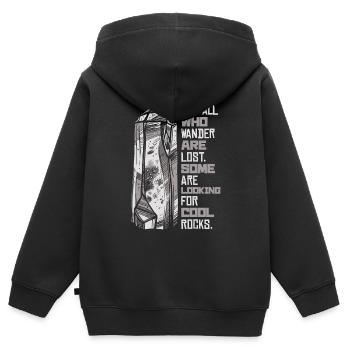 Certains sont à la recherche de roches froides géologue minéral - Sweat Premium à capuche zippé enfant bio - noir - Dos - AI Model Kid Male (0cm)