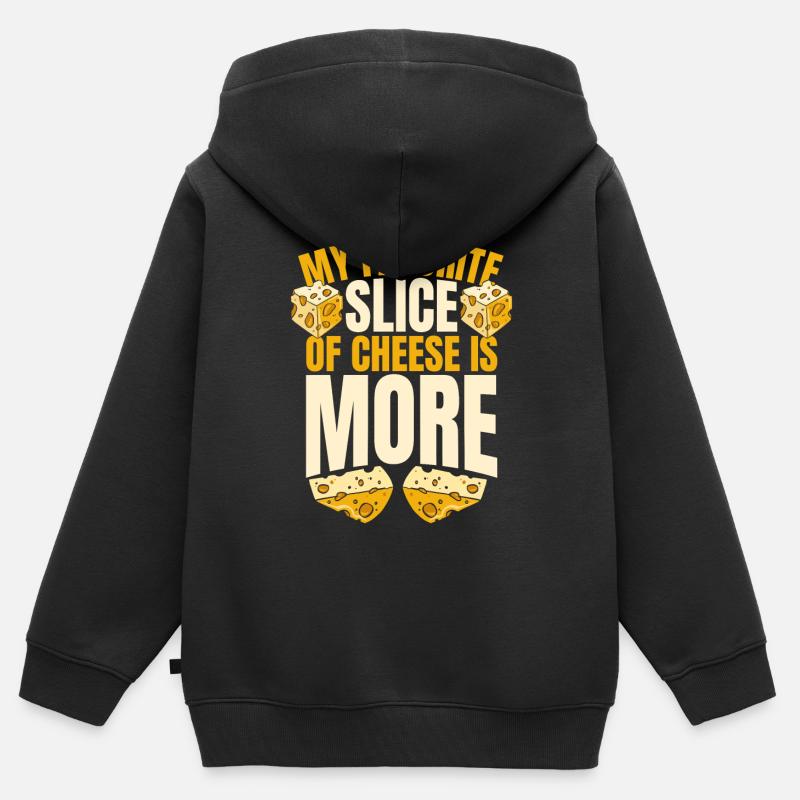 Ma tranche de fromage préférée est plus Maker Queso - Sweat Premium à capuche zippé enfant bio - noir