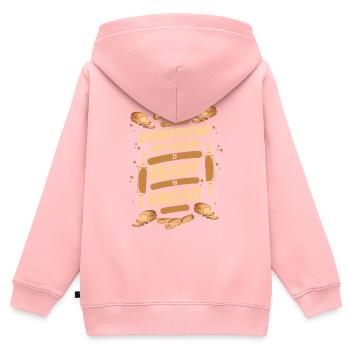 Ma pâte est prête à pétrir l’amateur de pâte à pain - Sweat Premium à capuche zippé enfant bio - rose - Dos - AI Model Kid Female (0cm)