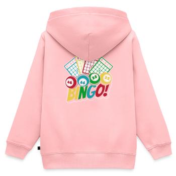 Daubers Professional Caller Bingo Lover Bingo - Kids Premium Organic Zip-up Hoodie - rose - Back - AI Model Kid Female (0cm)