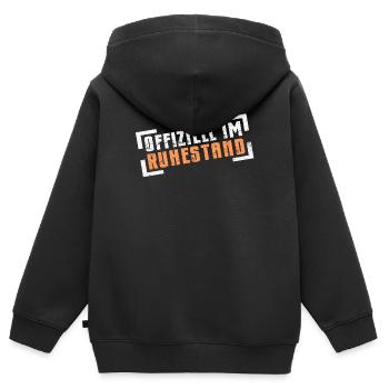 Ruhestand Rentner Rentnerin - Kinder Premium Organic Zip Hoodie - Schwarz - Hinten - AI Model Kid Male (0cm)