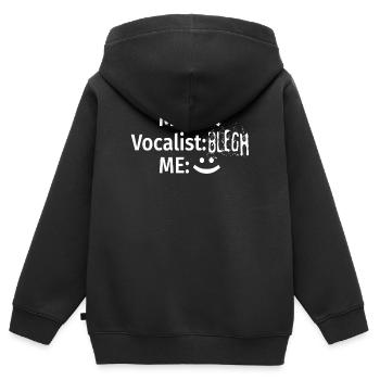 BLEGH Lustige Heavy Metal Reaktion - Kinder Premium Organic Zip Hoodie - Schwarz - Hinten - AI Model Kid Male (0cm)