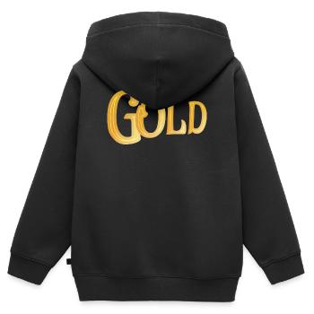 OR - Sweat Premium à capuche zippé enfant bio - noir - Dos - AI Model Kid Male (0cm)