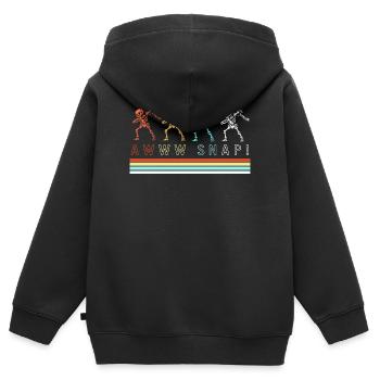 Fracture du bras Fracture osseuse du squelette d’Halloween - Sweat Premium à capuche zippé enfant bio - noir - Dos - AI Model Kid Male (0cm)