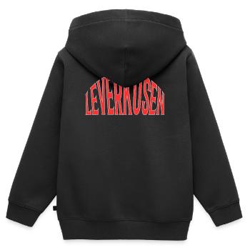 Leverkusen - Kinder Premium Organic Zip Hoodie - Schwarz - Hinten - AI Model Kid Male (0cm)
