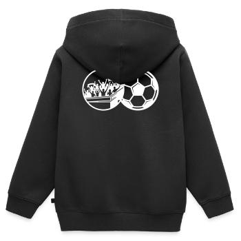 Fussball Fans Mannschaft Verein - Kinder Premium Organic Zip Hoodie - Schwarz - Hinten - AI Model Kid Male (0cm)