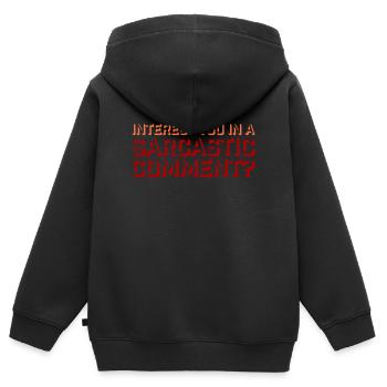 Puis-je vous intéresser à un commentaire sarcastique Lustig - Sweat Premium à capuche zippé enfant bio - noir - Dos - AI Model Kid Male (0cm)
