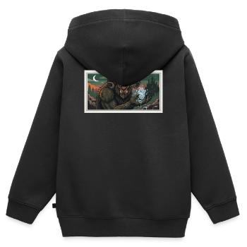 beast with a frozen heart - Kinder Premium Organic Zip Hoodie - Schwarz - Hinten - AI Model Kid Male (0cm)