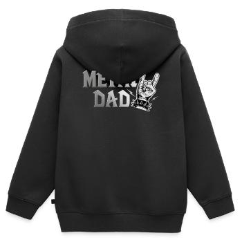 Metal Dad Gift Dad Heavy Metal Rock - Kinder Premium Organic Zip Hoodie - Schwarz - Hinten - AI Model Kid Male (0cm)