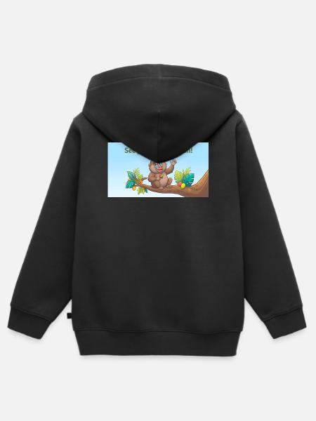 BIS BALD, PAVIAN. - Kinder Premium Organic Zip Hoodie - Schwarz