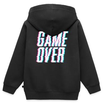 Fin du jeu - Sweat Premium à capuche zippé enfant bio - noir - Dos - AI Model Kid Male (0cm)