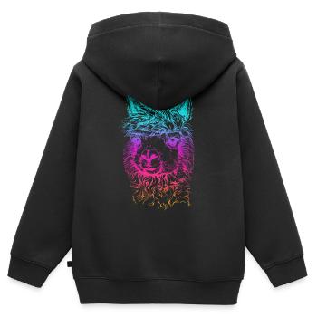 Alpaka Alpaca - Kinder Premium Organic Zip Hoodie - Schwarz - Hinten - AI Model Kid Male (0cm)