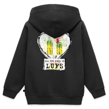 Unité de loundness - Sweat Premium à capuche zippé enfant bio - noir - Dos - AI Model Kid Male (0cm)