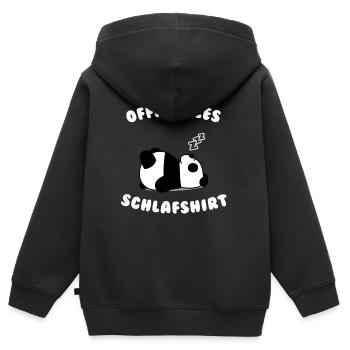 Offizielles Schlafshirt - Kinder Premium Organic Zip Hoodie - Schwarz - Hinten - AI Model Kid Male (0cm)