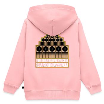 Good Lion sound system - Kids Premium Organic Zip-up Hoodie - rose - Back - AI Model Kid Female (0cm)