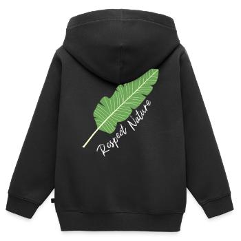 Natur Naturschutz Pflanzen Geschenk floral trendy - Kinder Premium Organic Zip Hoodie - Schwarz - Hinten - AI Model Kid Male (0cm)
