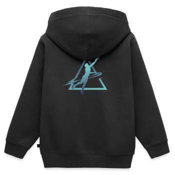 Ultimate Frisbee, Urbain & Lifestyle - Sweat Premium à capuche zippé enfant bio - noir - Dos - AI Model Kid Male (0cm)