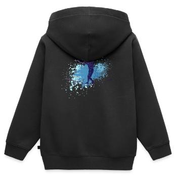 Slackline, Urban & Lifestyle - Kinder Premium Organic Zip Hoodie - Schwarz - Hinten - AI Model Kid Male (0cm)