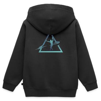 Slackline, Urban & Lifestyle - Kinder Premium Organic Zip Hoodie - Schwarz - Hinten - AI Model Kid Male (0cm)