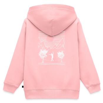 Slackline, Balance Sport - Kids Premium Organic Zip-up Hoodie - rose - Back - AI Model Kid Female (0cm)