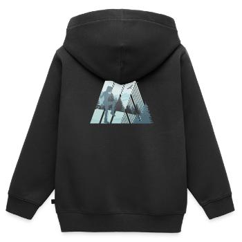 Rope Jumping Rope Jumping Frau - Kinder Premium Organic Zip Hoodie - Schwarz - Hinten - AI Model Kid Male (0cm)