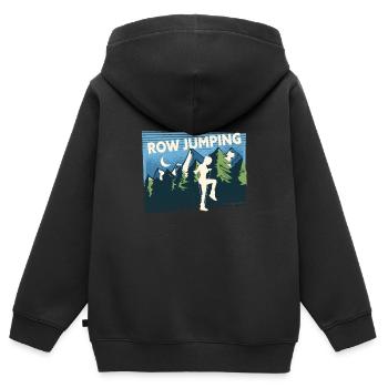Rope Jumping Rope Jumping Frau - Kinder Premium Organic Zip Hoodie - Schwarz - Hinten - AI Model Kid Male (0cm)