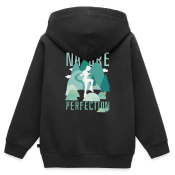 Rope Jumping Rope Jumping Frau - Kinder Premium Organic Zip Hoodie - Schwarz - Hinten - AI Model Kid Male (0cm)