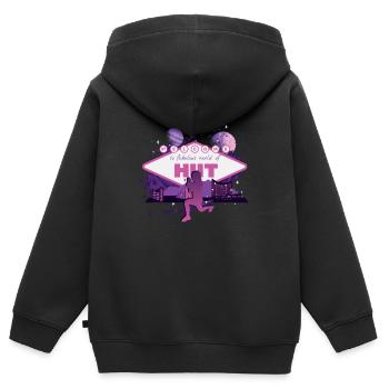 Fabuleux monde du HIIT - Sweat Premium à capuche zippé enfant bio - noir - Dos - AI Model Kid Male (0cm)