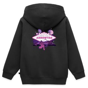 Fabuleux monde d’Arrowtag - Sweat Premium à capuche zippé enfant bio - noir - Dos - AI Model Kid Male (0cm)