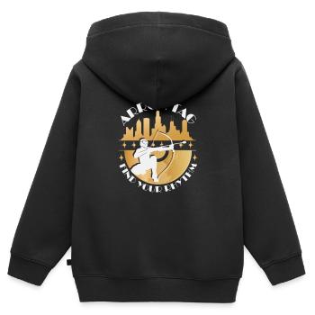 Arrowtag Rythme - Sweat Premium à capuche zippé enfant bio - noir - Dos - AI Model Kid Male (0cm)