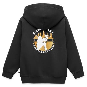 Rythme paintball - Sweat Premium à capuche zippé enfant bio - noir - Dos - AI Model Kid Male (0cm)