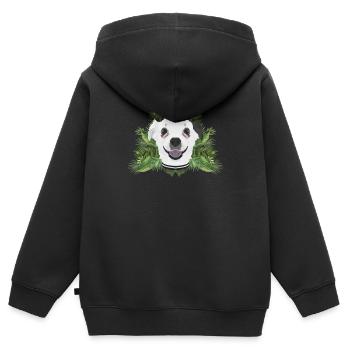 Tropical Chihuahua - Sweat Premium à capuche zippé enfant bio - noir - Dos - AI Model Kid Male (0cm)
