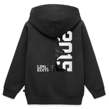 ÉDITION LIMITÉE 2015 11E ANNIVERSAIRE - Sweat Premium à capuche zippé enfant bio - noir - Dos - AI Model Kid Male (0cm)