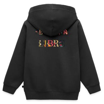 Se Sentir Libre - Sweat Premium à capuche zippé enfant bio - noir - Dos - AI Model Kid Male (0cm)