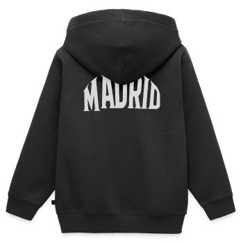 Madrid - Kinder Premium Organic Zip Hoodie - Schwarz - Hinten - AI Model Kid Male (0cm)