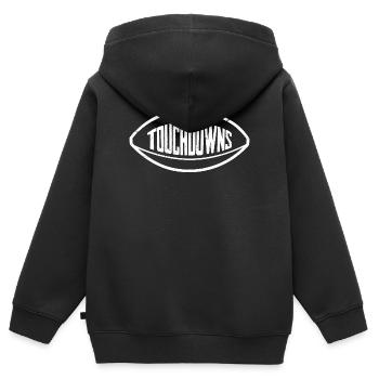 Fan de la saison Eat My Touchdowns - Sweat Premium à capuche zippé enfant bio - noir - Dos - AI Model Kid Male (0cm)