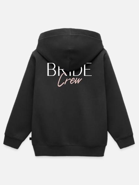 Bride Crew - Kinder Premium Organic Zip Hoodie - Schwarz