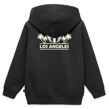 Los Angeles Drink mit Flügeln - Kinder Premium Organic Zip Hoodie - Schwarz - Hinten - AI Model Kid Male (0cm)