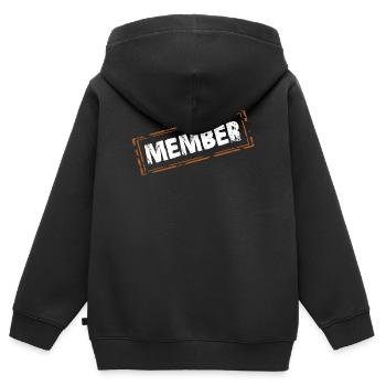 Members - Kids Premium Organic Zip-up Hoodie - black - Back - AI Model Kid Male (0cm)